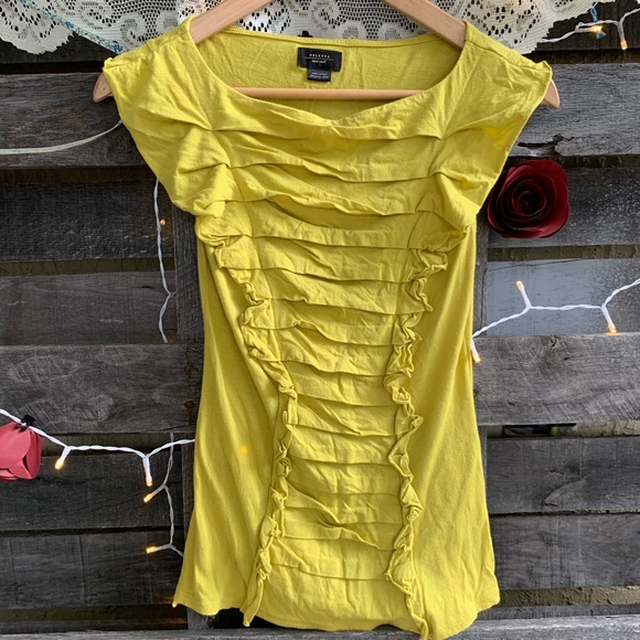 Anthropologie Deletta Squeezebox Ruffle Tier Top - Picture 1 of 4